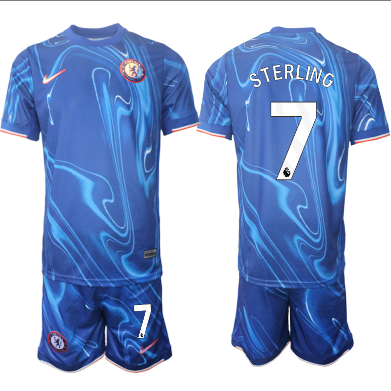 Men 2024-2025 Club Chelsea home Blue 7 Soccer Jersey